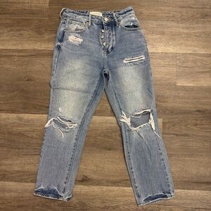 Pacsun Distressed Light Blue Women's Mom Jeans